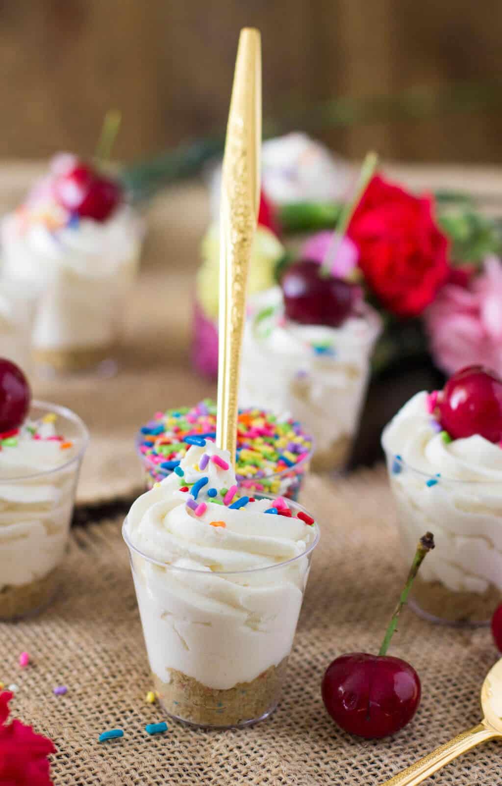Cake Batter Cheesecake Dessert Shooters Sugar Spun Run