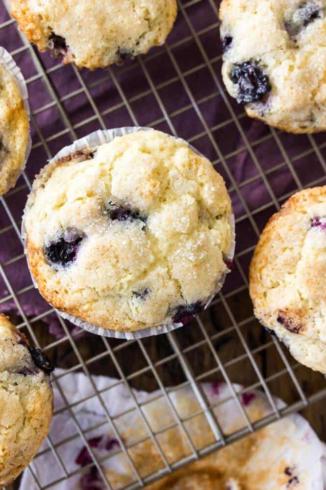 Blueberry Muffins from Scratch Sugar Spun Run